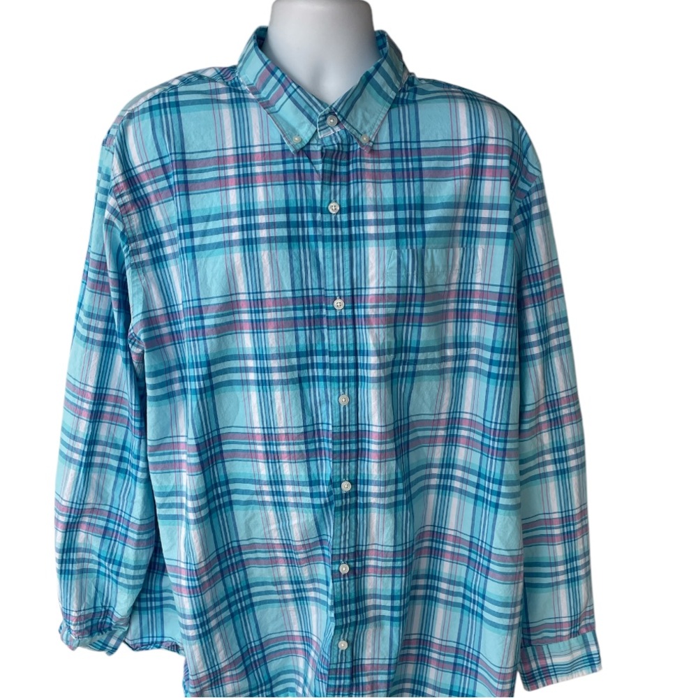 Men’s Old navy plaid big men’s XXXL button down shirt casual